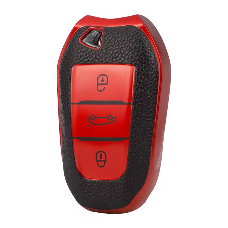 Car Peugeot TPU Leather Key Fob Cover-KPEU1