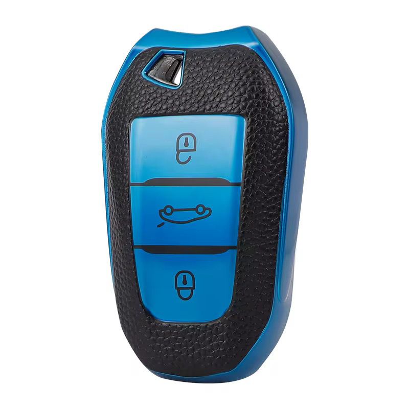 Car Peugeot TPU Leather Key Fob Cover-KPEU1