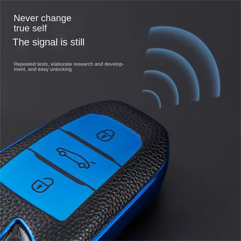 Car Peugeot TPU Leather Key Fob Cover-KPEU1