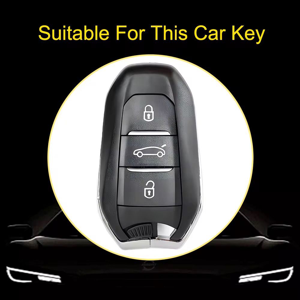 Car Peugeot TPU Leather Key Fob Cover-KPEU1