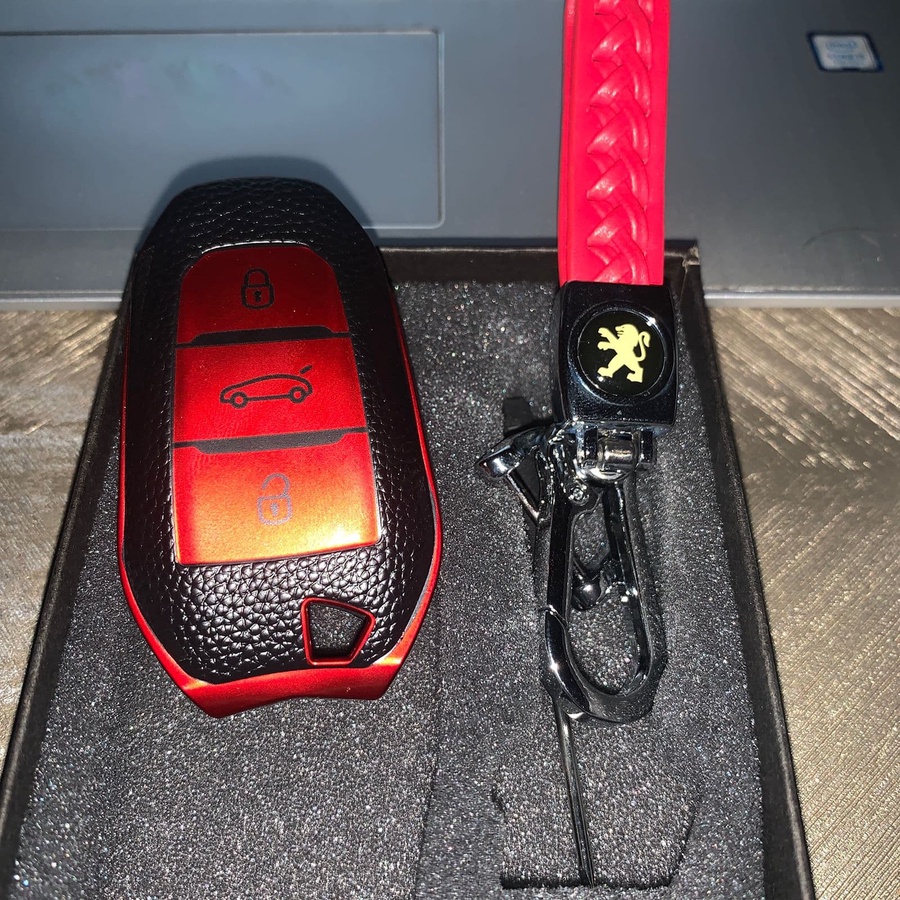 Car Peugeot TPU Leather Key Fob Cover-KPEU1
