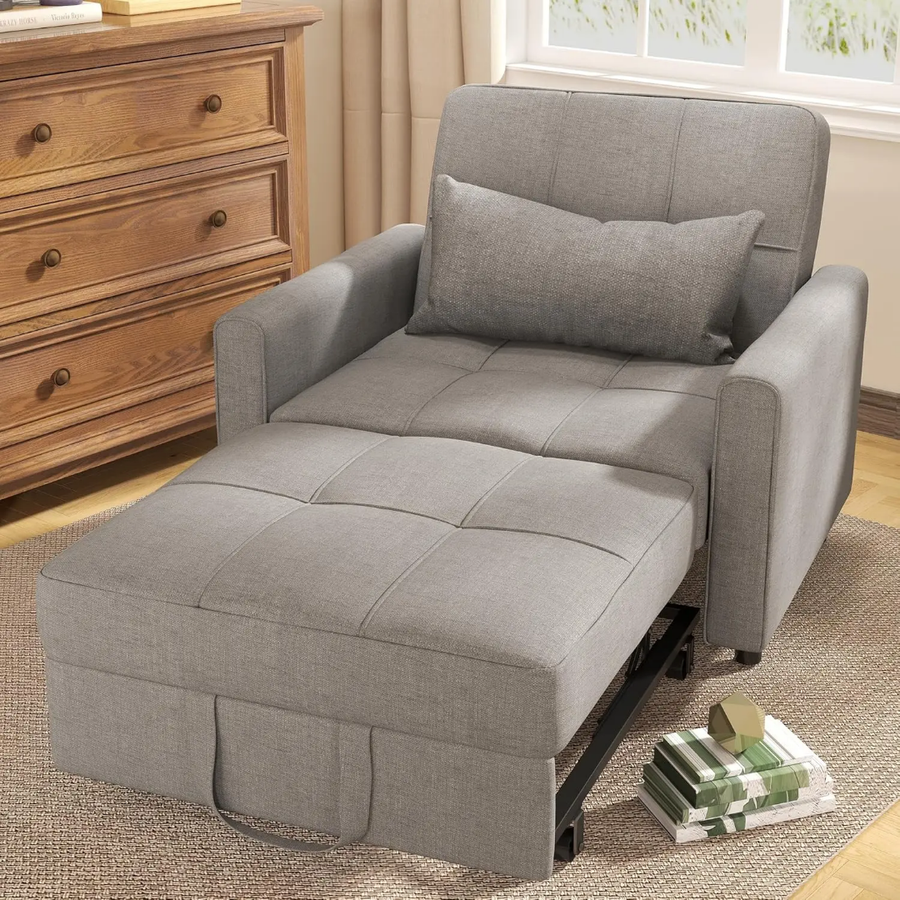 Modern 3 in 1 Pull Out Sofa Bed Sleeper Sofa Chair Bed  for Living Room