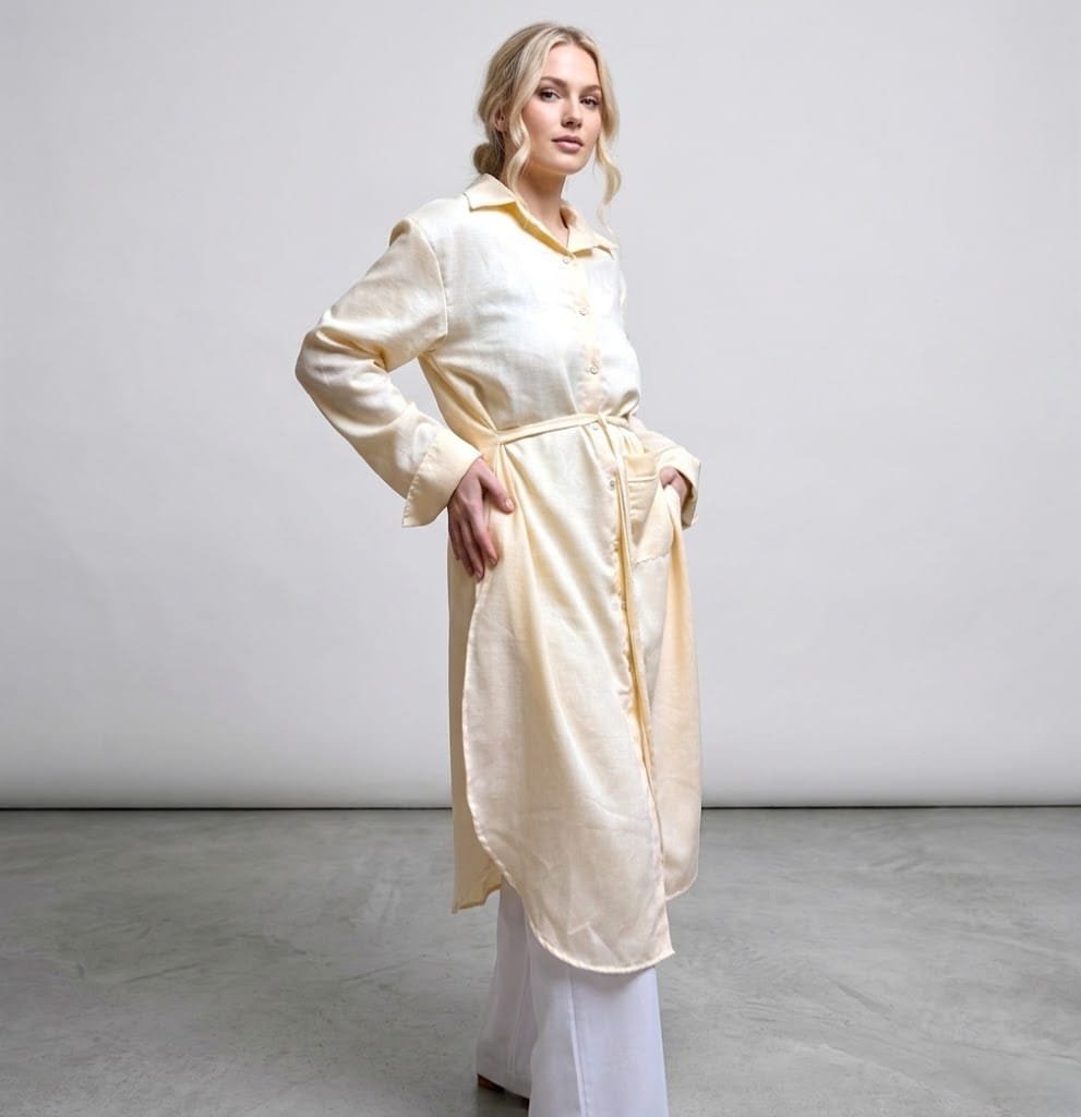 Long Shirt Linen Cotton Lycra 120 cm