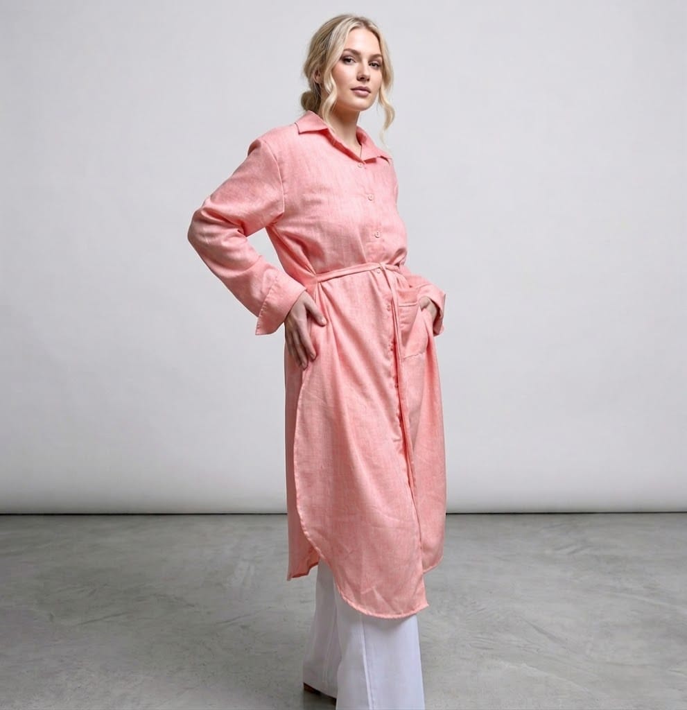 Long Shirt Linen Cotton Lycra 120 cm