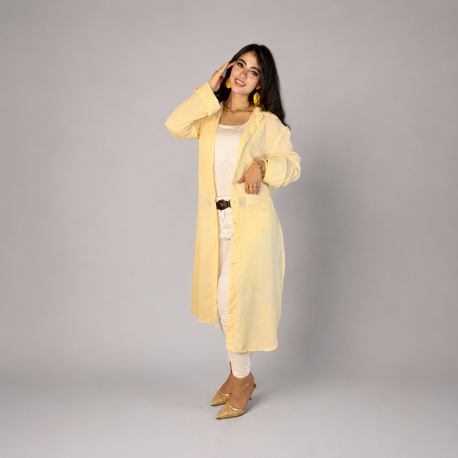 Long Shirt Linen Cotton Lycra 120 cm
