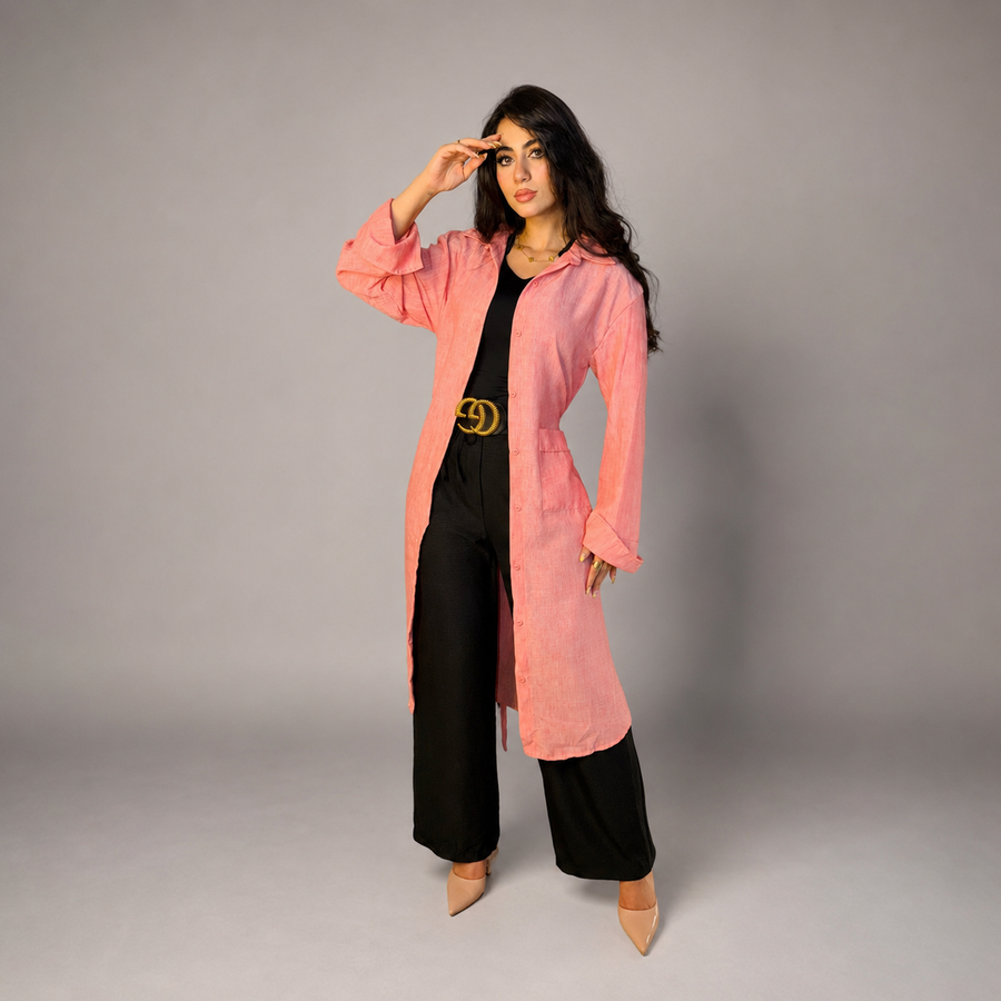 Long Shirt Linen Cotton Lycra 120 cm