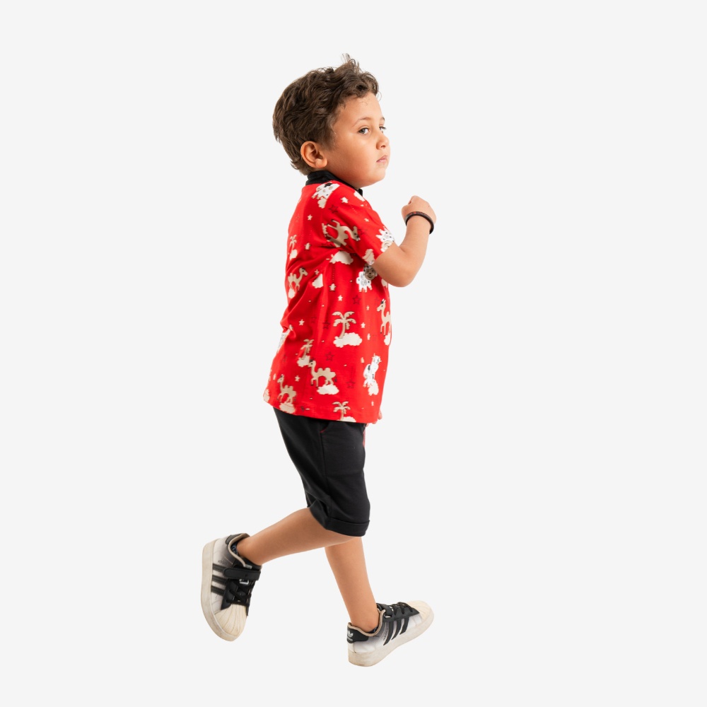 Safari Polo Two-Piece Set
