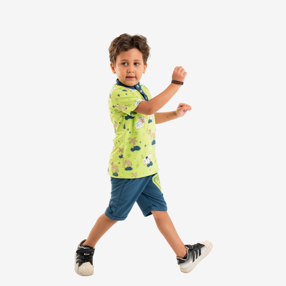 Safari Polo Two-Piece Set