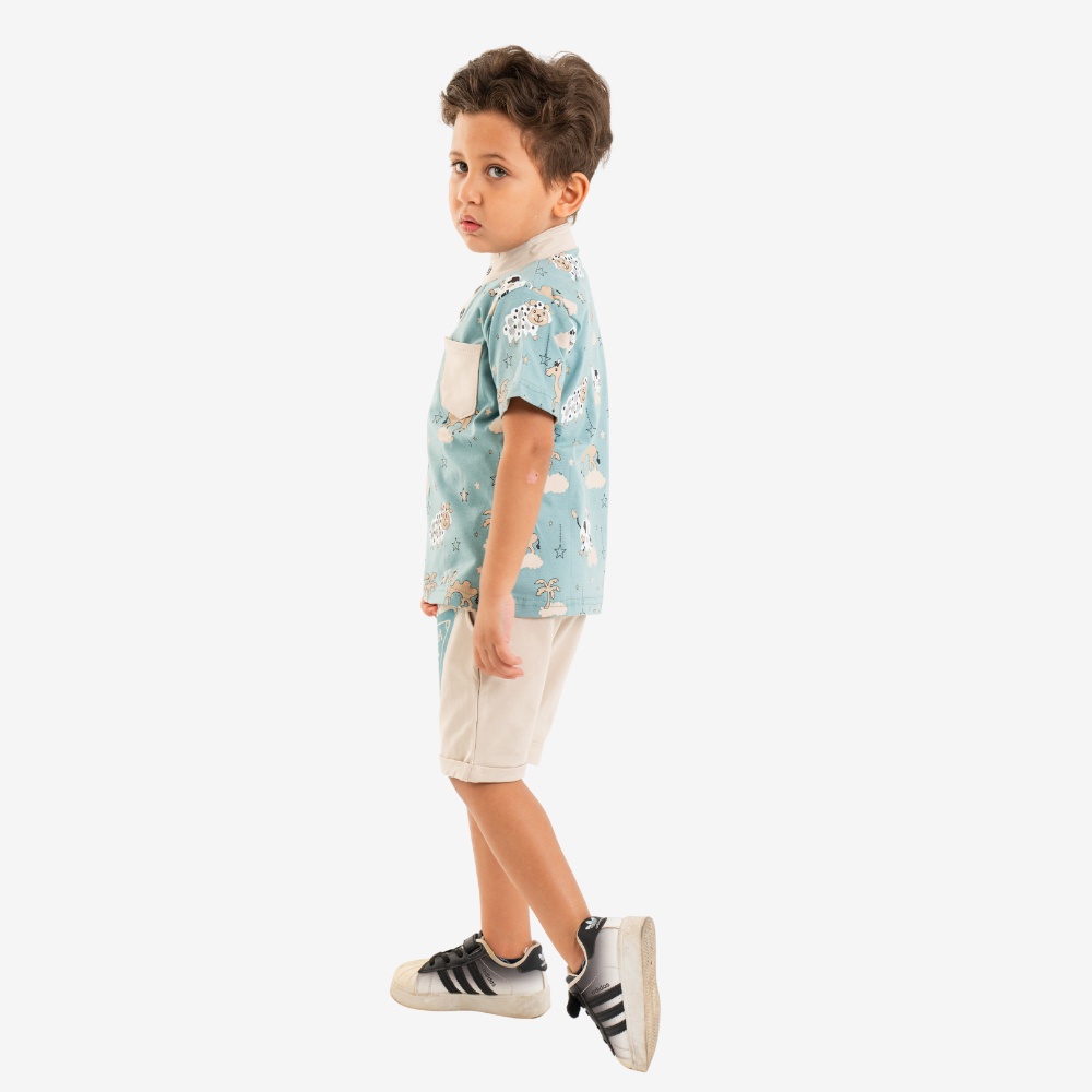 Safari Polo Two-Piece Set