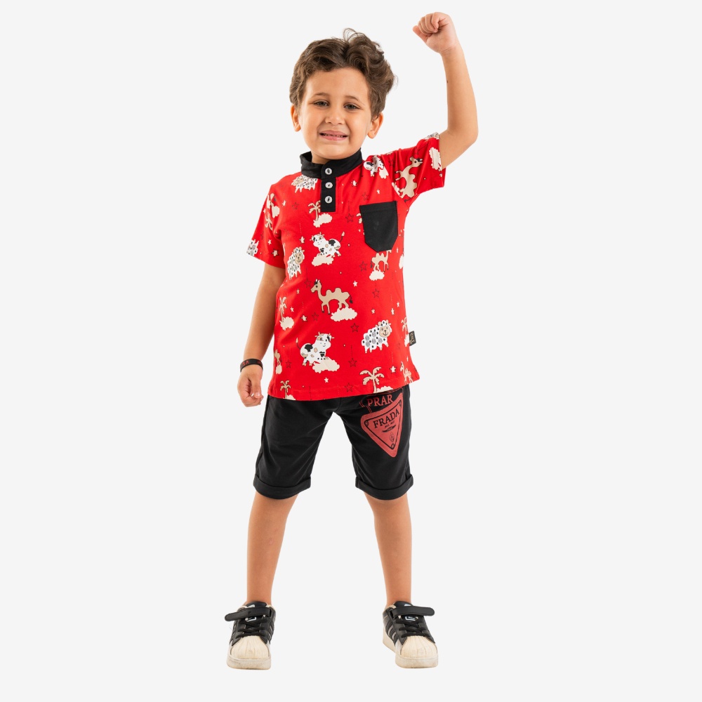 Safari Polo Two-Piece Set