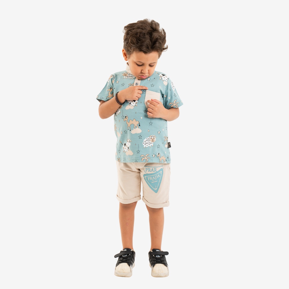 Safari Polo Two-Piece Set