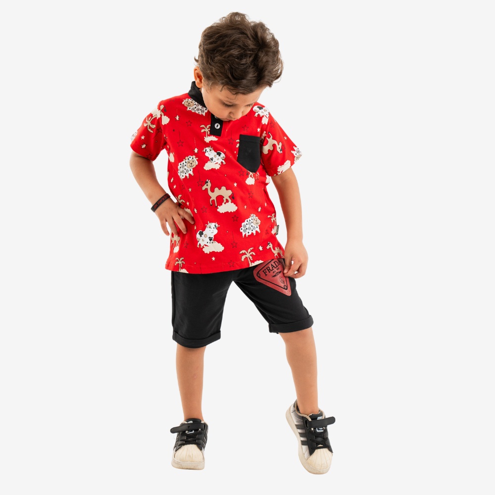 Safari Polo Two-Piece Set