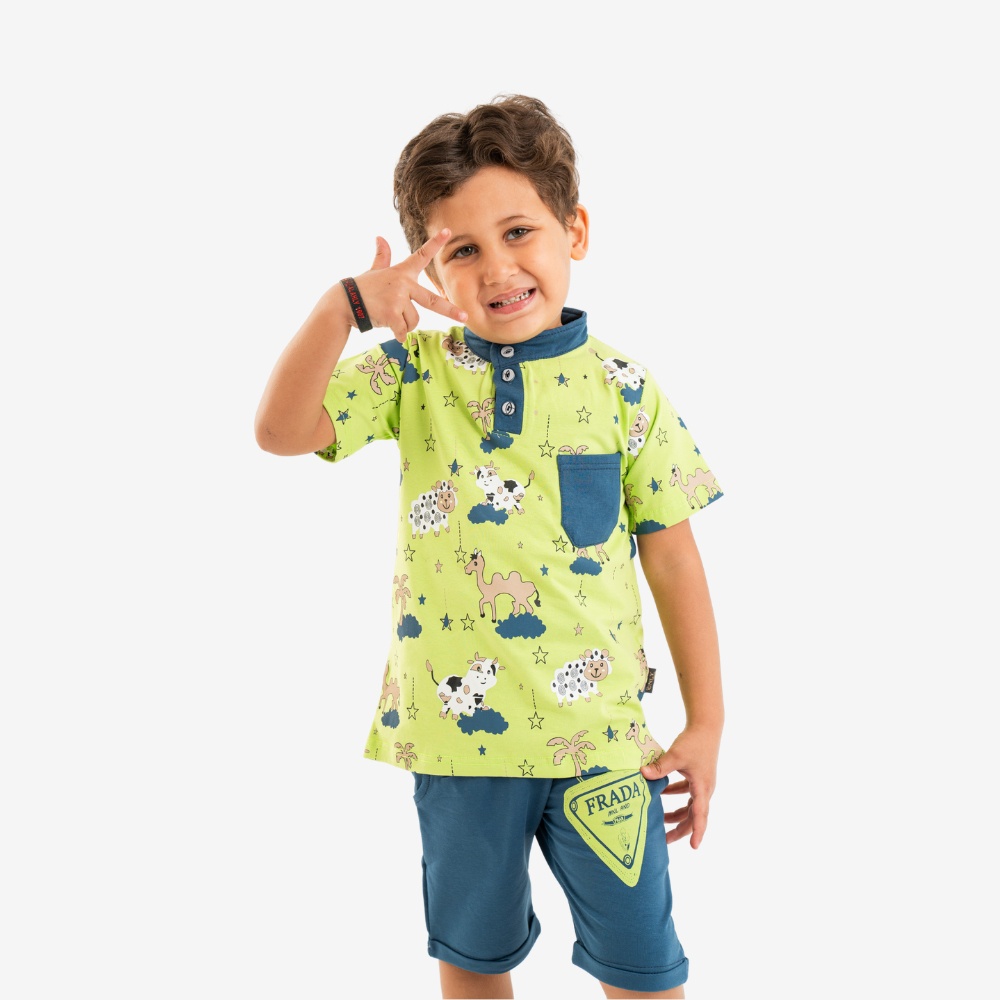 Safari Polo Two-Piece Set