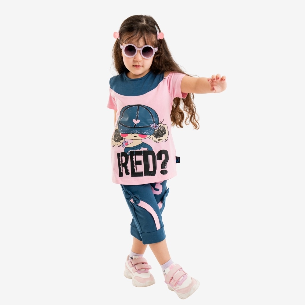 Girls Cold Shoulder Two-Piece Set