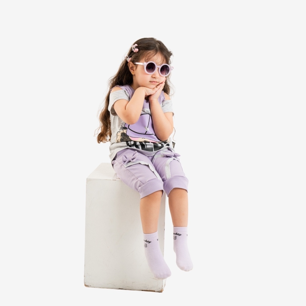 Girls Cold Shoulder Two-Piece Set
