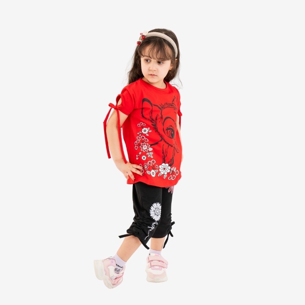 Deer Print Two-Piece Set