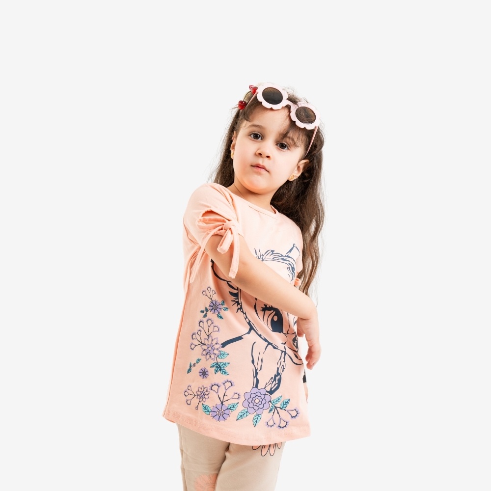 Deer Print Two-Piece Set