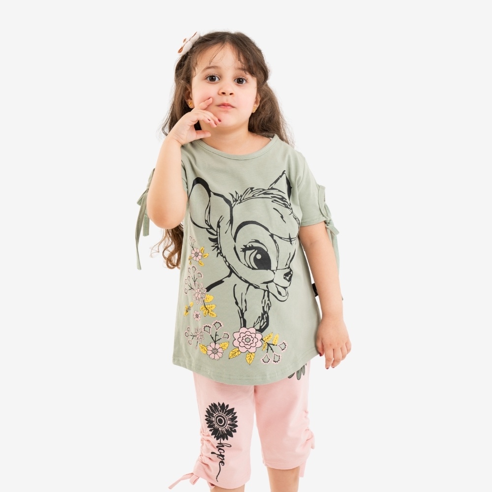 Deer Print Two-Piece Set