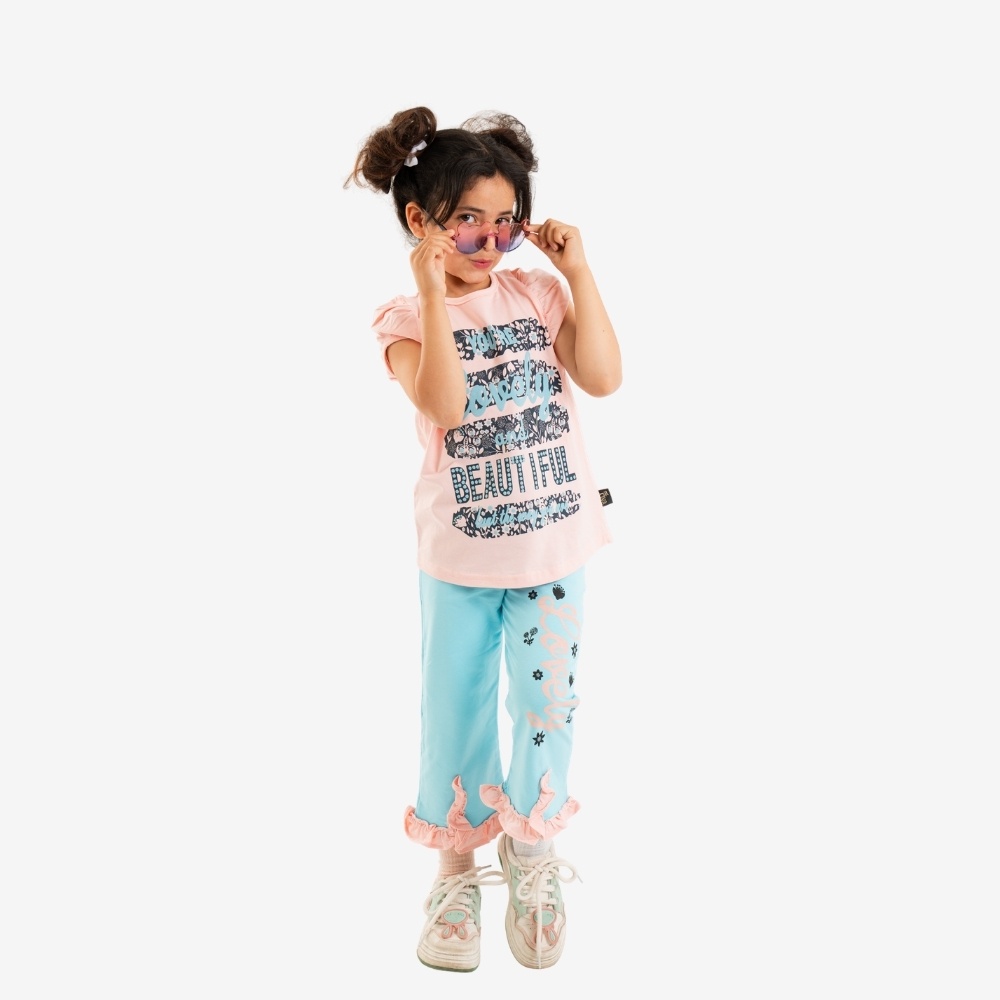 Ruffle-Hem Two-Piece Set
