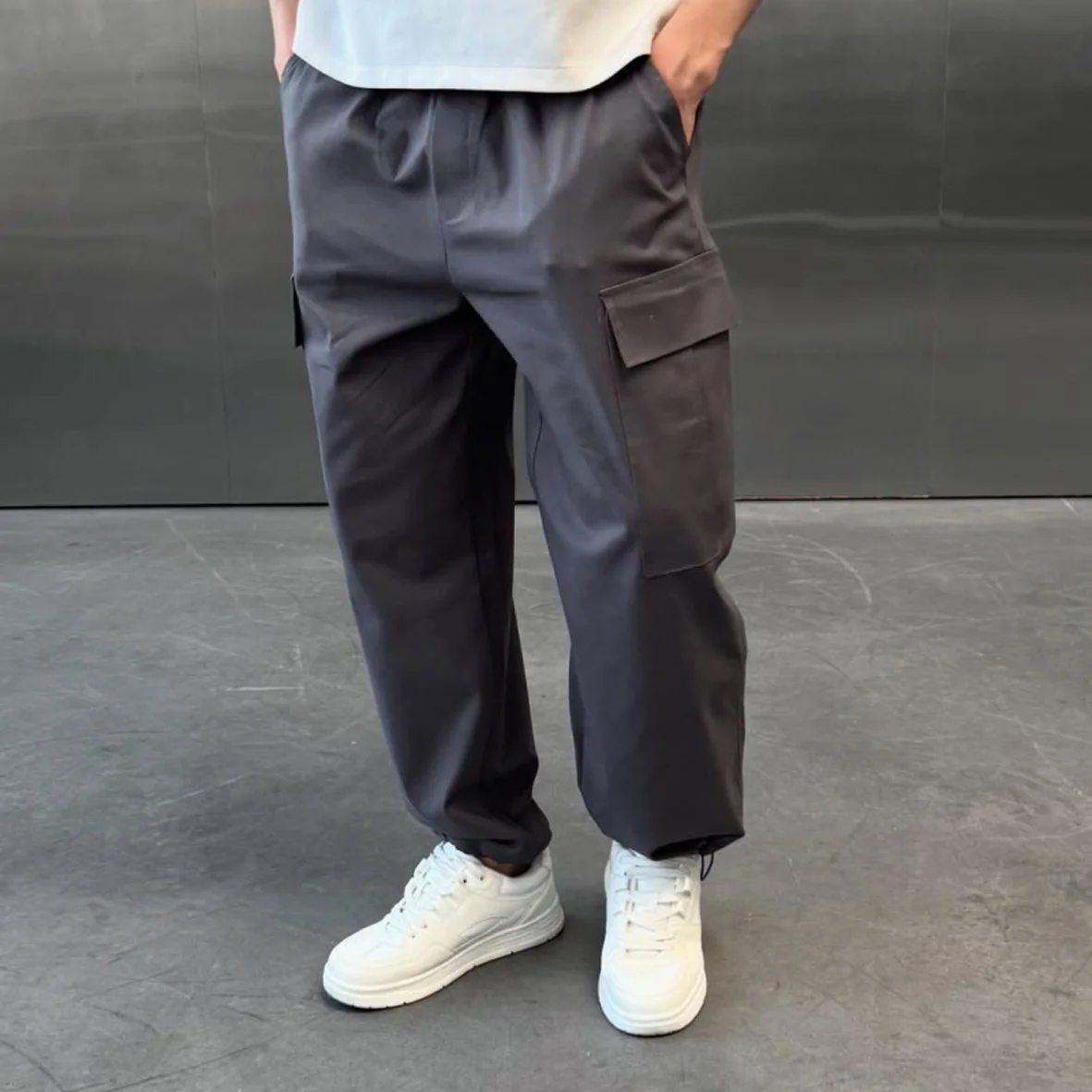 Gabardine Cargo Pants