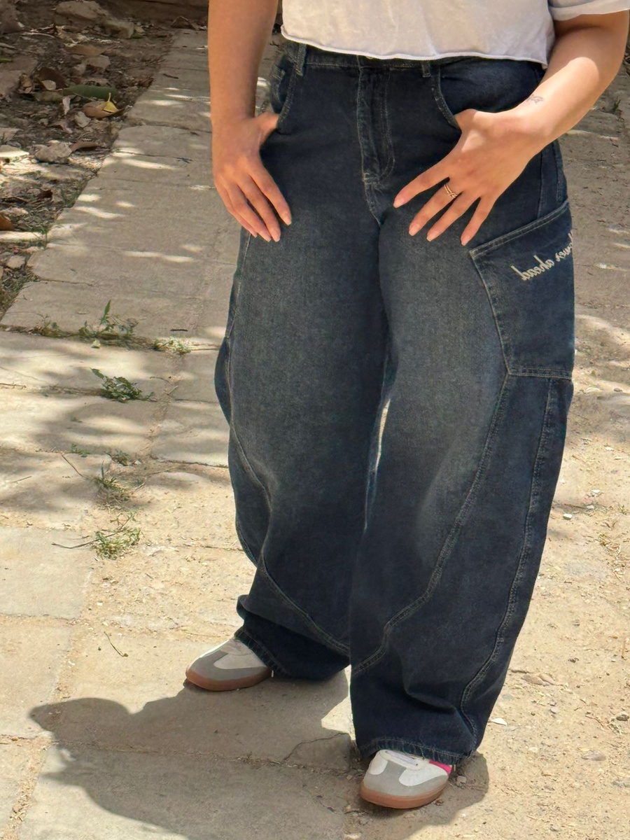 Balloon Fit Jeans for Women - Dragon Blue Denim | BLUECUT Egypt