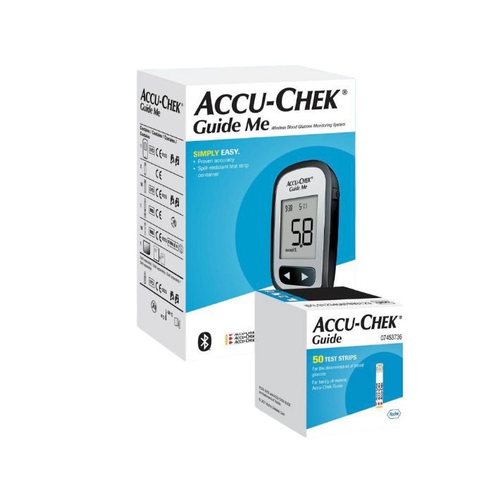جهاز قياس السكر في الدم ACCU-CHEK GUIDE ME الألماني + 25 شريط