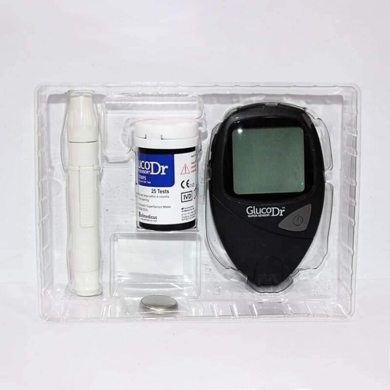 جهاز قياس السكر Gluco Dr Super Sensor الكوري + 25 شريط هدية