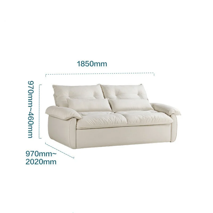 Sofa Bed Two-in-One - 2 Seater Set with Foldable Function
