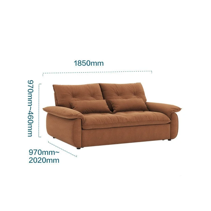 Sofa Bed Two-in-One - 2 Seater Set with Foldable Function