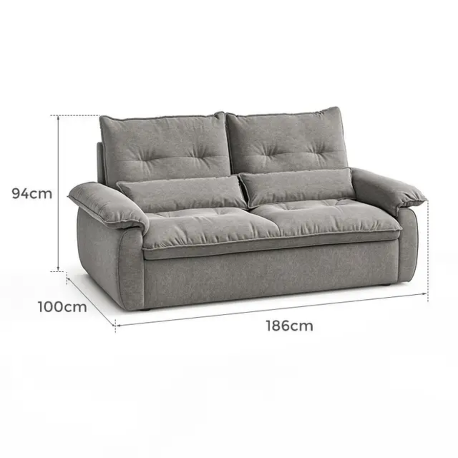 Sofa Bed Two-in-One - 2 Seater Set with Foldable Function