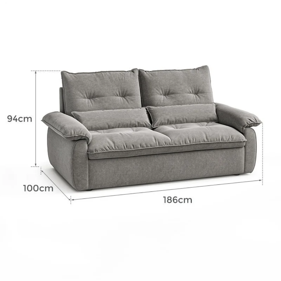 Sofa Bed Two-in-One - 2 Seater Set with Foldable Function