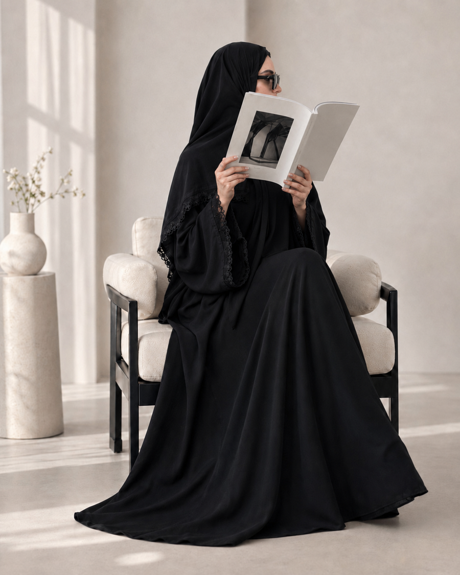 Black-Everyday Abaya | Premium Modest Abaya