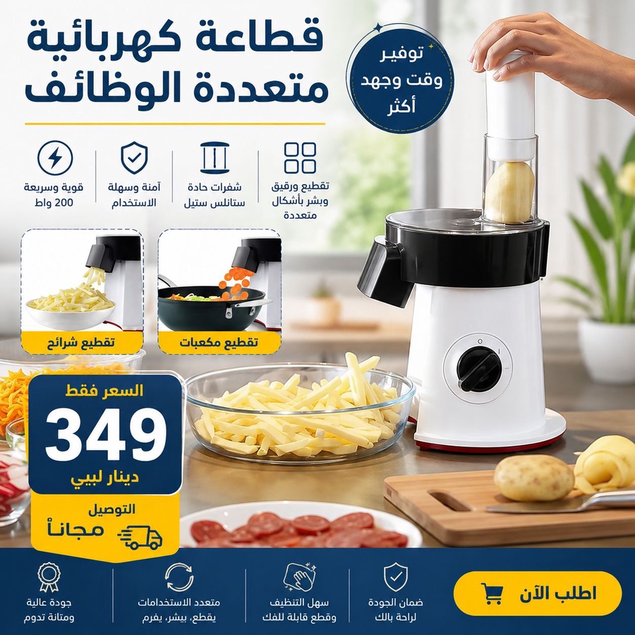 ماكينة تقطيع الفواكه المنزلية متعددة الوظائف ماكينة تقطيع الخضراوات ماكينة طهي المطبخ