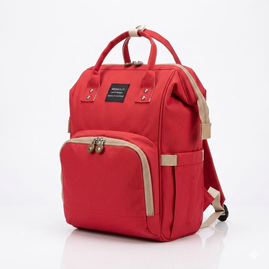 شنطة مستلزمات بيبي Momolly (Diaper Bag) بجيوب حرارية ومكان للمناديل – عملية وأنيقة للأمهات ماركة موملي