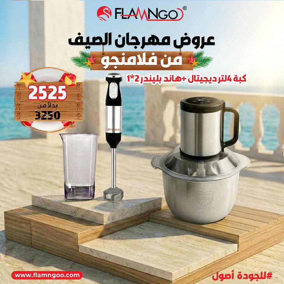 عرض الصيف كبه 4 لتر ديجيتال وهاند بلندر 2*1