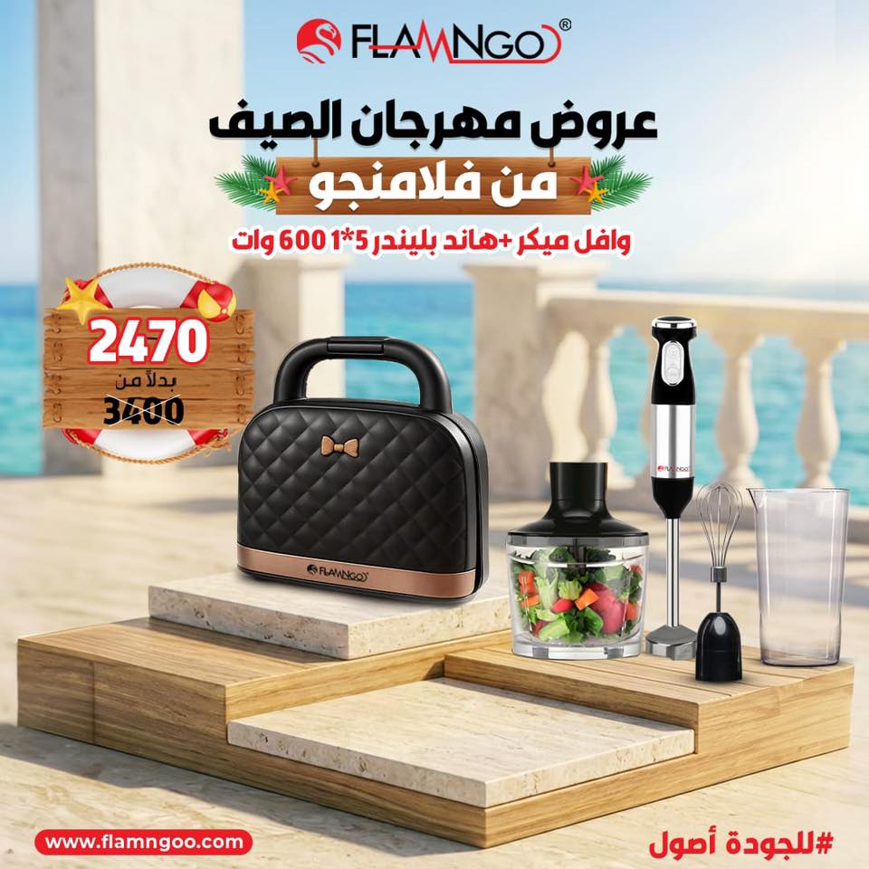 عرض الصيف ميكر وافل و هاند بلندر 5*1 600 وات