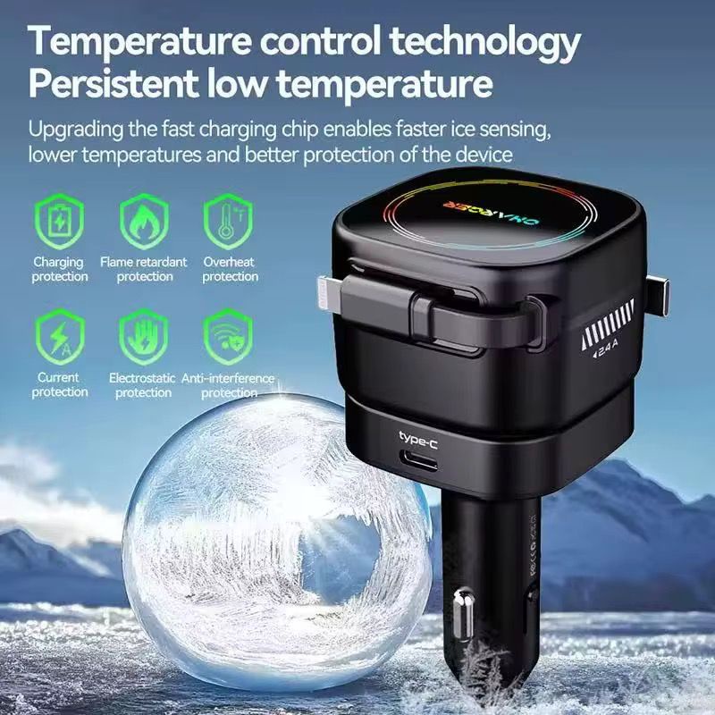 Car 4*1Charger with Lighter-KCL4*1