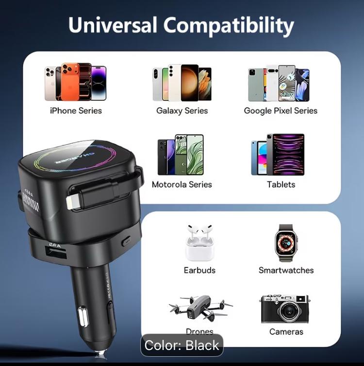Car 4*1Charger with Lighter-KCL4*1
