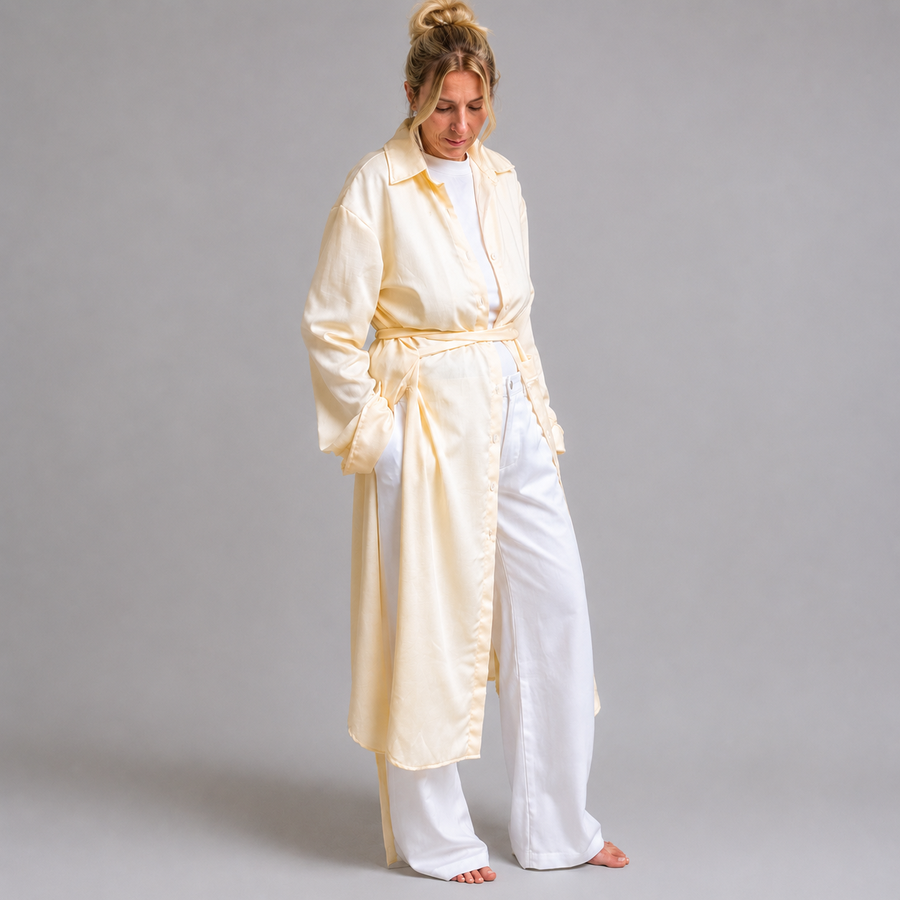Long Shirt Linen Cotton Lycra 120 cm