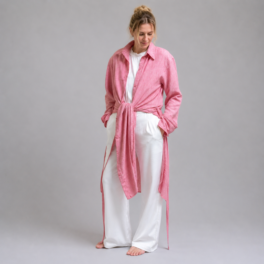 Long Shirt Linen Cotton Lycra 120 cm