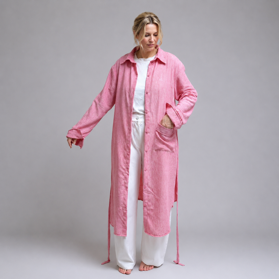Long Shirt Linen Cotton Lycra 120 cm