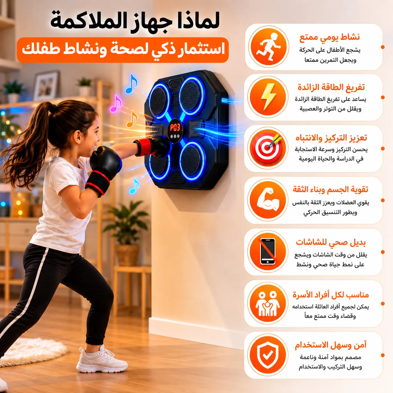 مميزات جهاز الملاكمة الموسيقي