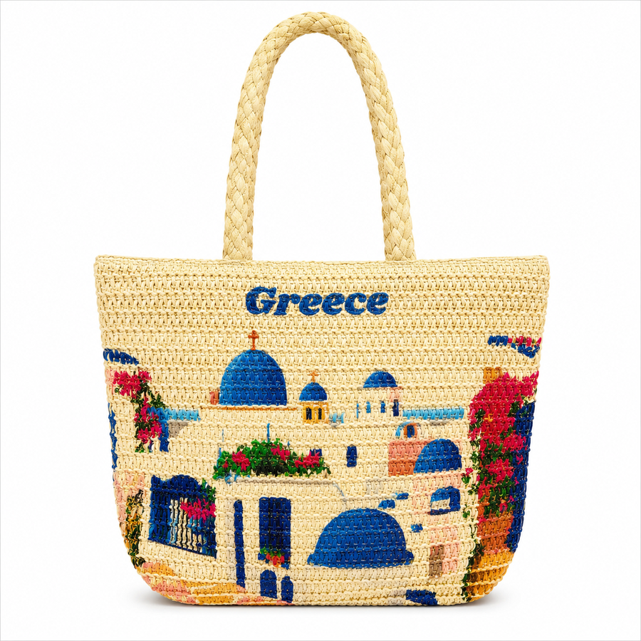 Santorini Postcard Bag