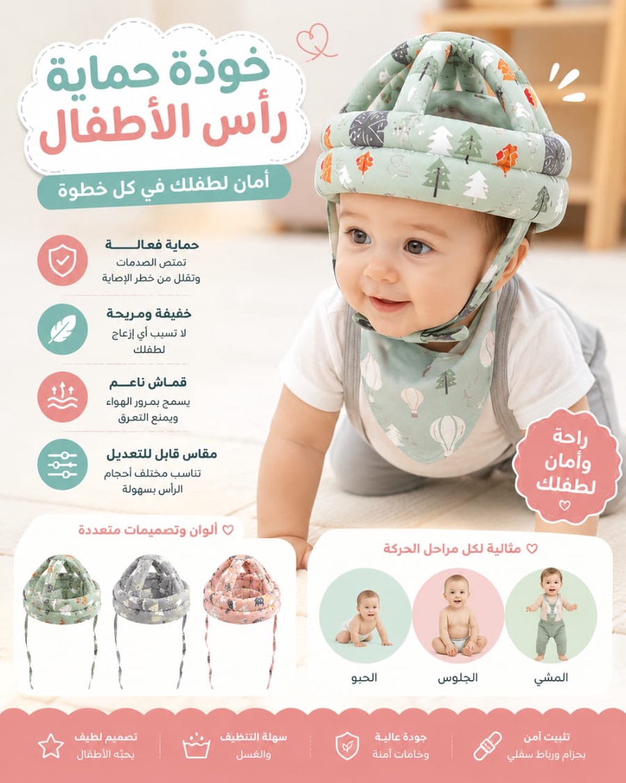 خوذة حماية رأس البيبي 