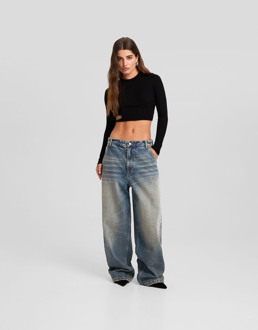 Balloon Fit Jeans - Dirty Wash Women's Denim | BLUECUT Egypt