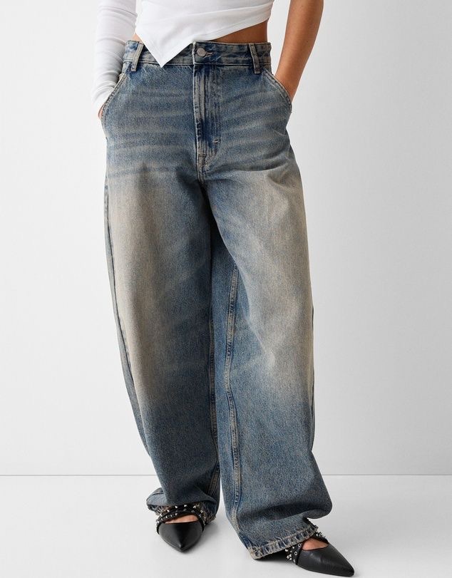Balloon Fit Jeans - Dirty Wash Women's Denim | BLUECUT Egypt
