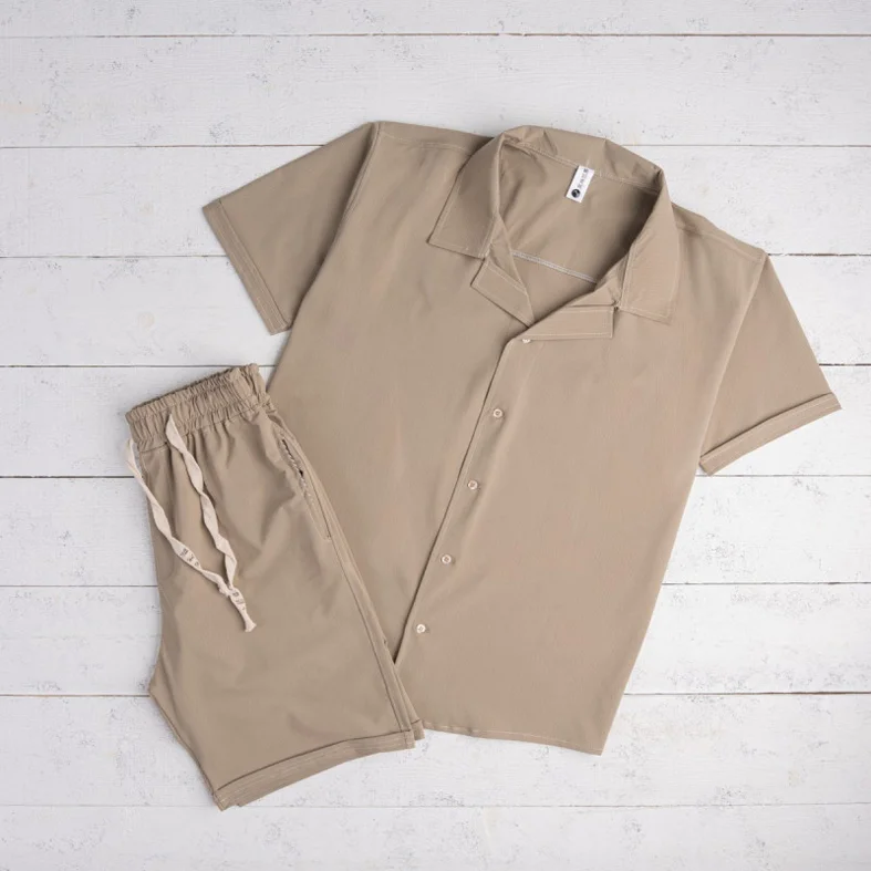 Suit soft shirt and shorts