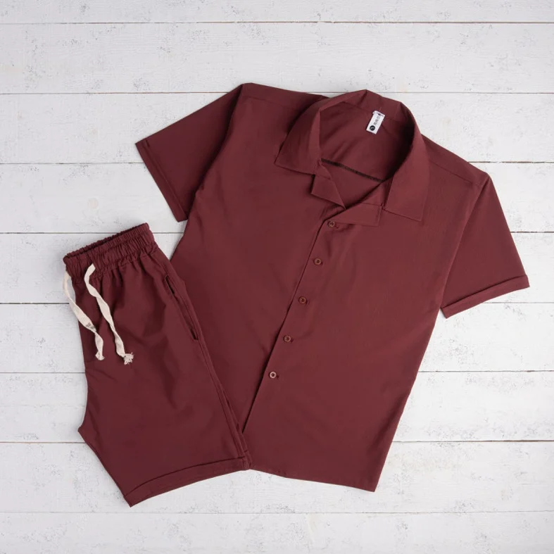 Suit soft shirt and shorts