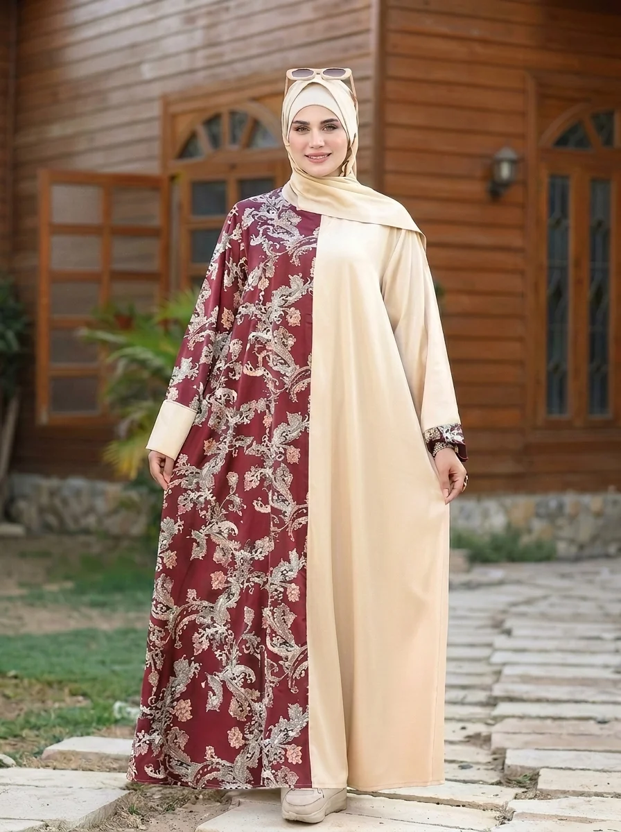 إسدال ستان أرماني بالطرحة