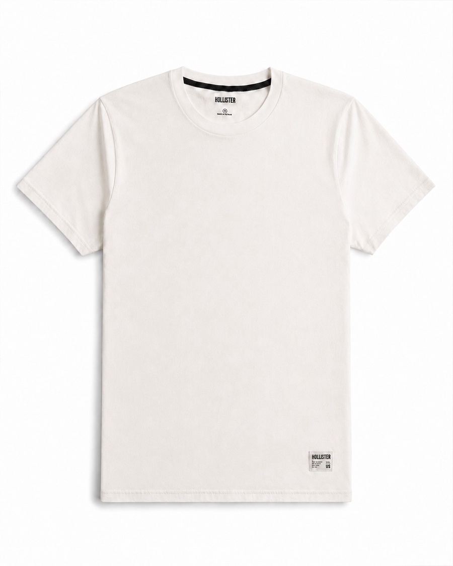 Cotton Hollister badge Crew T-Shirt